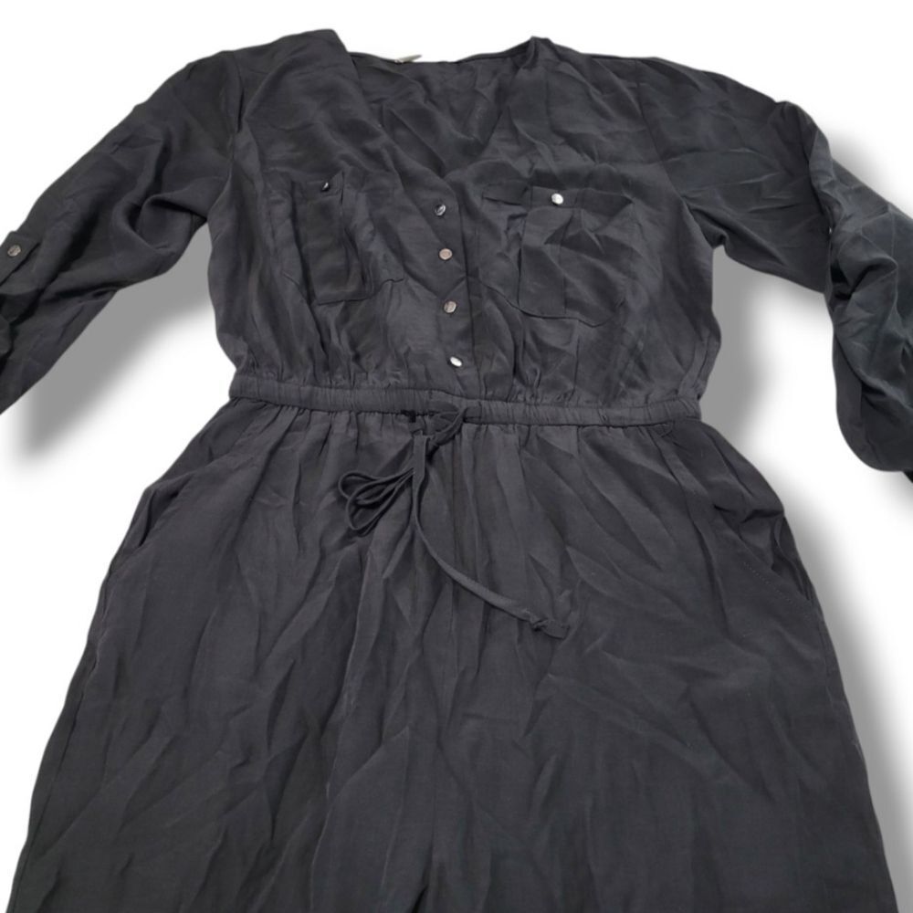 Heatherly Jumpsuit Size Small Heatherly Hazel Knit Jumpsuit Roll Tab Long Sleeve - Picture 3 of 5